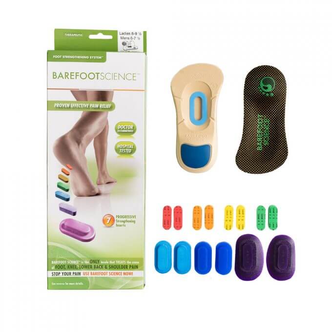 An image of Barefoot Science Therapeutic Insoles and packaging